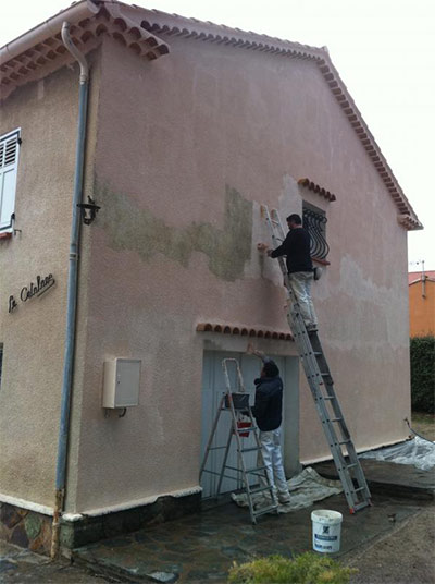 Peinture murs extérieurs Lancon Provence